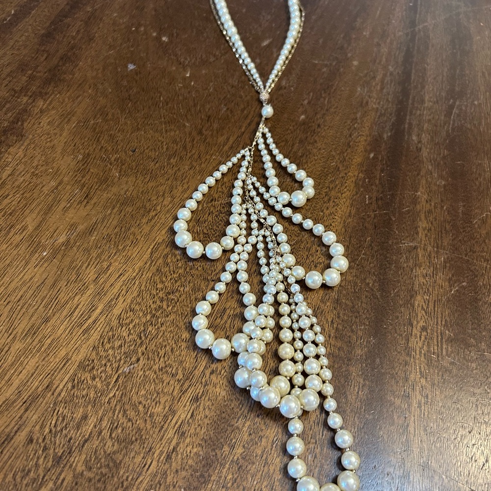 Carolee Lux Faux Pearl Statement Necklace